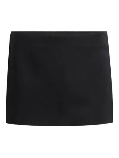 KHAITE KHAITE JETT WOOL AND SILK MINISKIRT