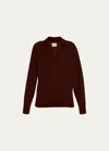 Khaite Jo Cashmere Featherweight-knit Sweater In Merlot