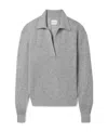 Khaite Jo Cashmere Polo Jumper In Gray