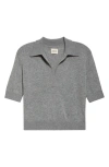 Khaite Shrunken Jo Cashmere Blend Sweater In Warm Grey