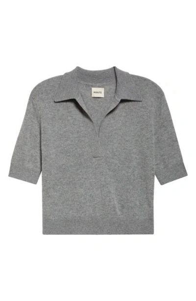 Khaite Shrunken Jo Cashmere Blend Sweater In Grey