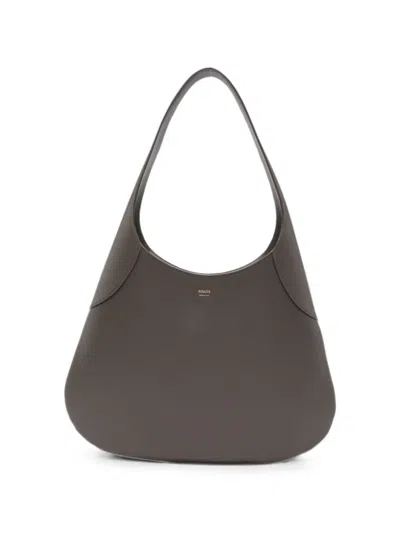 Khaite Joan Large Leather Hobo Bag In Grey