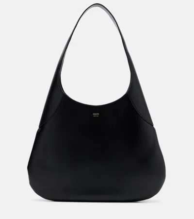 Khaite Joan Large Leather Shoulder Bag In Black