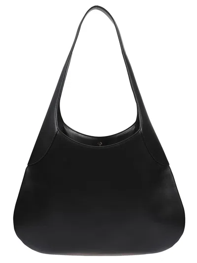 Khaite Joan Large Suede Hobo Bag In Black
