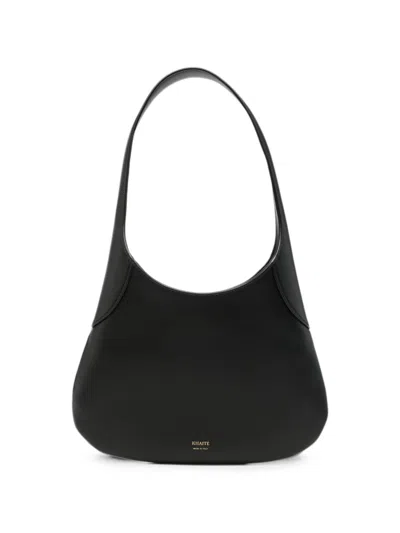 Khaite Joan Small Leather Hobo Bag In Black