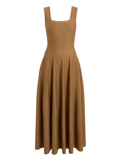 Khaite Jodie Dress In Brown