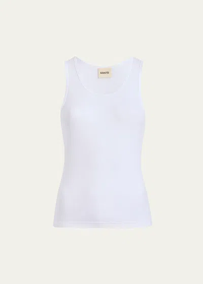 Khaite Johnnie Classic Tank Top In White