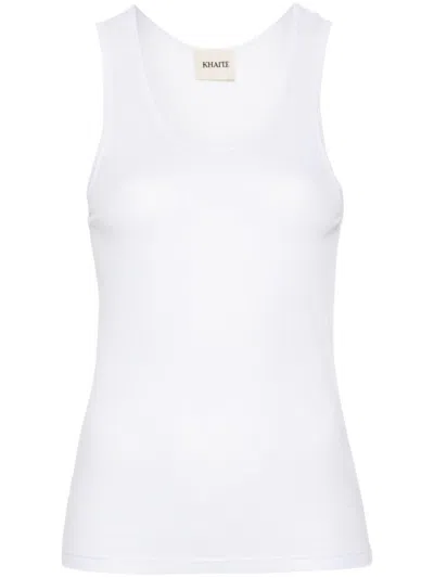 Khaite Johnnie Classic Tank Top In White