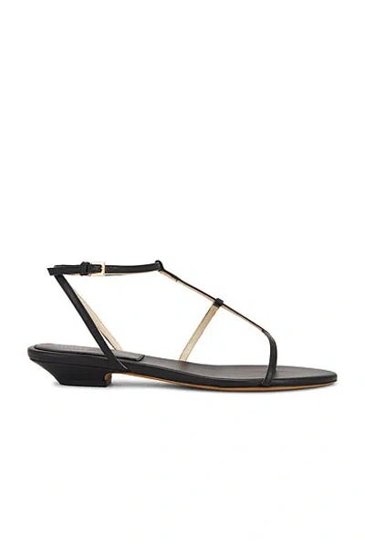 Khaite The Jones Leather Sandals - Women's - Lamb Skin/leather In Black