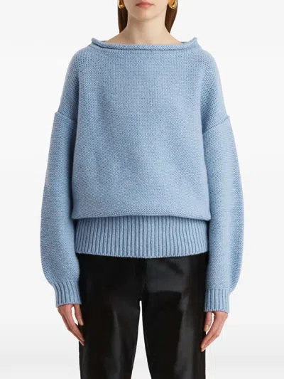 Khaite Jonte Sweater In Blue