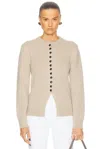 Khaite Cappuccino Cashmere Josette Cardigan In Putty
