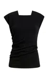 Khaite Josif Silk-cashmere Top In Black
