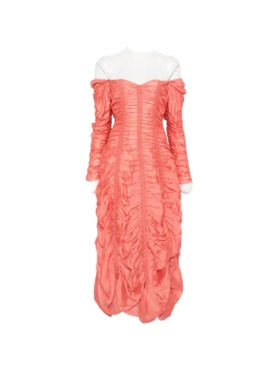 Khaite Judith Ruched-finish Dress In Pink