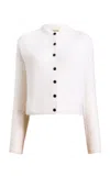 Khaite Jules Hemp-silk Cardigan In Neutral
