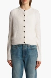 Khaite Jules Silk & Cashmere Eyelash Cardigan In Glaze