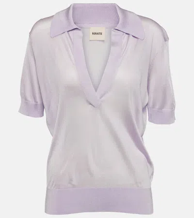 Khaite Julita Viscose Top In Lavender