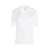 Khaite Julita Cropped Polo Top