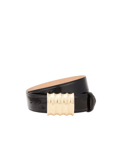 Khaite Julius Leather Belt In Black