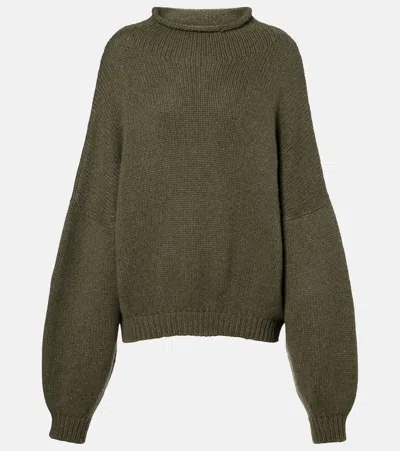 Khaite Juniper Cashmere Sweater In Green