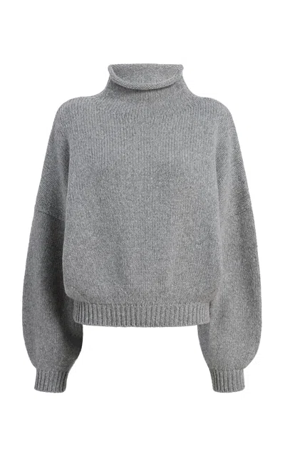 Khaite Juniper Turtleneck Cashmere Sweater In Grey