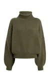 Khaite Juniper Turtleneck Cashmere Sweater In Olive