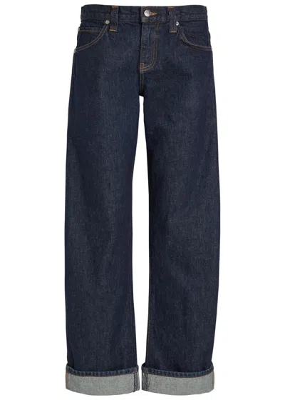 Khaite Karo Turn-up Curved Jeans In Blue