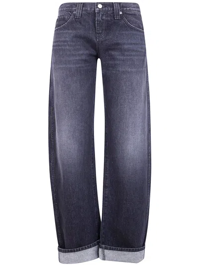 Khaite "karo" Wide Leg Jeans In Gray