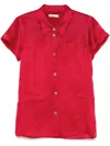 Khaite Womens Raspberry Keefe Sheer Silk Top Xs In Red