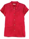 Khaite Womens Raspberry Keefe Sheer Silk Top Xs In Red