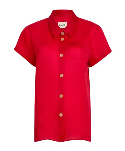 Khaite Keefe Silk Shirt In Red