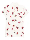 Khaite Keefe Printed Silk-twill Shirt In White