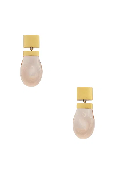 Khaite Keefe Resin Earrings In Smoke
