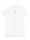 Khaite Keefe Short-sleeve Button-down Shirt In White