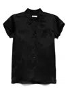 Khaite Keefe Silk Charmeuse Shirt In Black