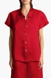 Khaite Womens Raspberry Keefe Sheer Silk Top Xs In Red