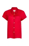 Khaite Womens Raspberry Keefe Sheer Silk Top Xs In Fuchsia