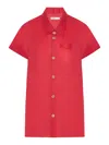 Khaite Womens Raspberry Keefe Sheer Silk Top Xs In Red