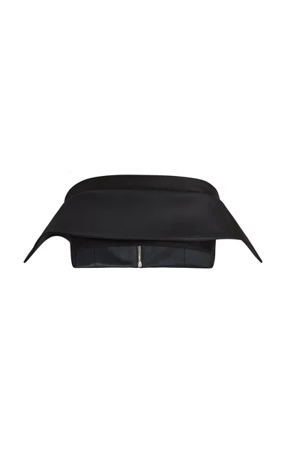 Khaite Kelsi Wool-silk Cady Crop Top In Black