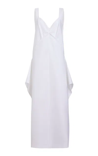KHAITE KENITH DRAPED COTTON MAXI DRESS