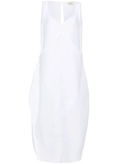 Khaite Kenith Maxi Dress In White