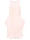 Khaite Kenith Flared Silk Organza Maxi Dress In Rosa