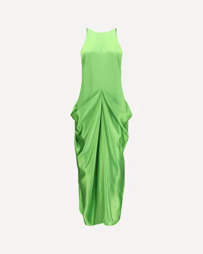 Khaite Bicolor Copper Casual Dress In Green