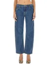 Khaite Blue Vivian Jeans In Blue