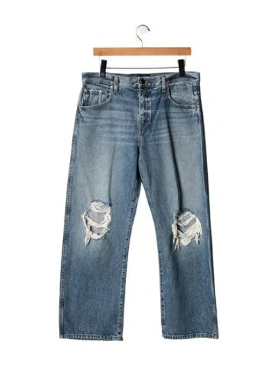 Pre-owned Khaite Kerrie Straight Leg Jeans In Blue