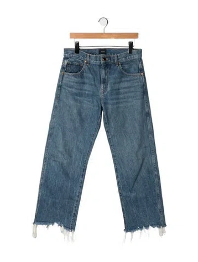 Pre-owned Khaite Kerrie Straight Leg Jeans In Blue