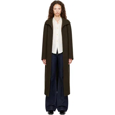 Khaite Khaki Romare Coat In Green