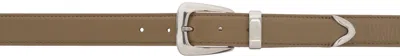 Khaite Khaki 'the Benny' Belt In 907 Toffee