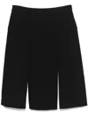 Khaite Kidd Pleated Midi Skirt In Black