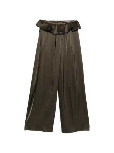 Khaite Kira Trousers In Green