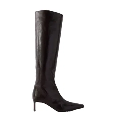 Khaite Ona 55 Knee-high Leather Boots In Brown